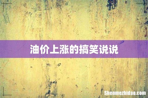 油价上涨的搞笑说说