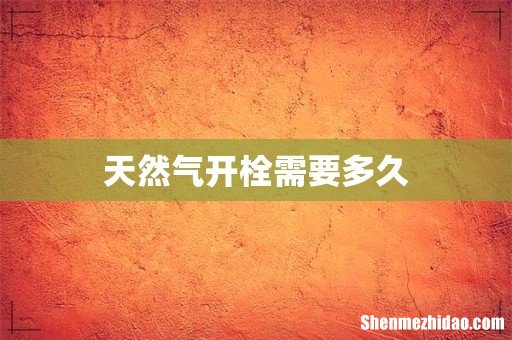 天然气开栓需要多久