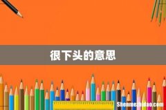 很下头的意思