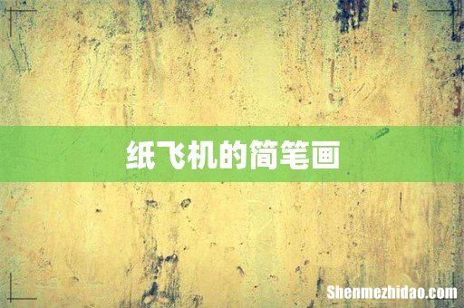 纸飞机的简笔画