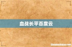 血战长平百度云