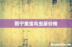 熙宁重宝鸟虫篆价格