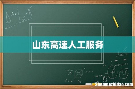 山东高速人工服务