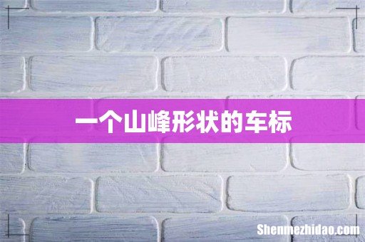 一个山峰形状的车标