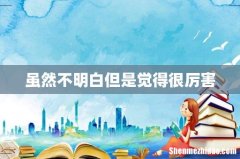 虽然不明白但是觉得很厉害