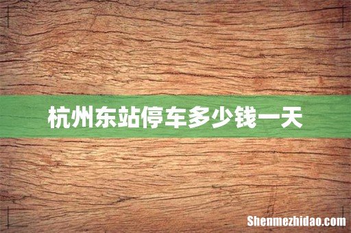 杭州东站停车多少钱一天