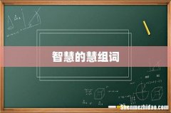 智慧的慧组词
