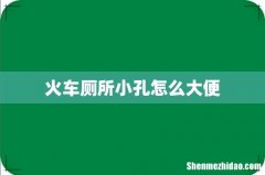 火车厕所小孔怎么大便