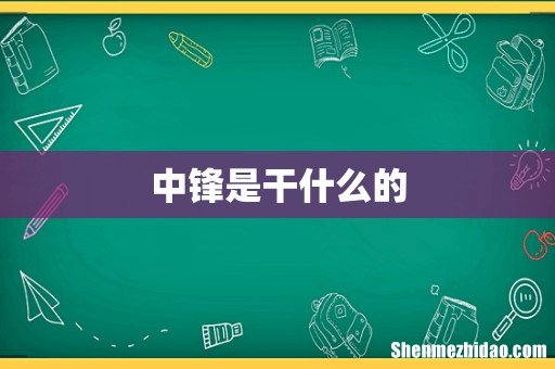 中锋是干什么的
