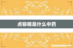 点称根是什么中药