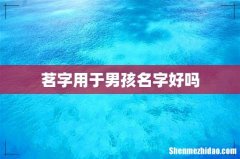 茗字用于男孩名字好吗