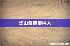 华山索道事件人