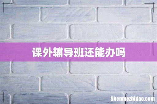 课外辅导班还能办吗