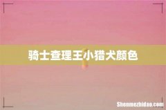 骑士查理王小猎犬颜色