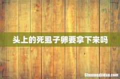 头上的死虱子卵要拿下来吗