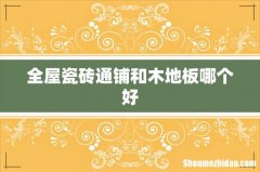 全屋瓷砖通铺和木地板哪个好