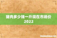 猪肉多少钱一斤现在市场价2022