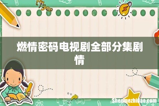 燃情密码电视剧全部分集剧情