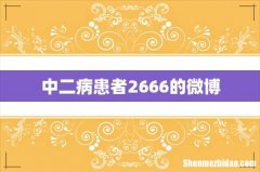中二病患者2666的微博