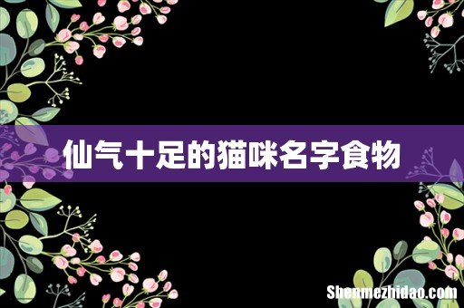仙气十足的猫咪名字食物