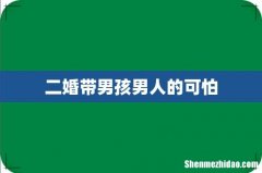 二婚带男孩男人的可怕