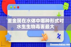 重金属在水体中哪种形式对水生生物毒害最大