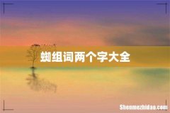 蜘组词两个字大全