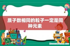 质子数相同的粒子一定是同种元素