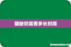 猫断奶需要多长时间