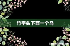 竹字头下面一个马