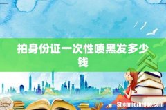 拍身份证一次性喷黑发多少钱