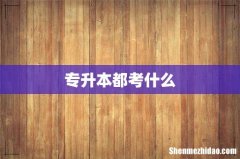 专升本都考什么