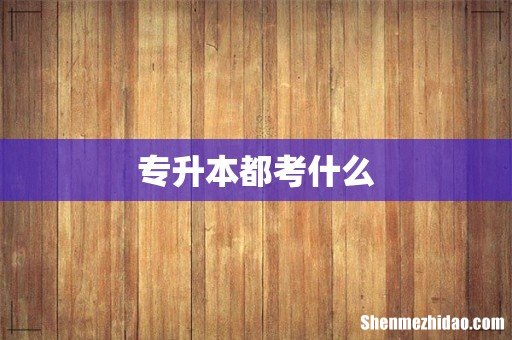 专升本都考什么