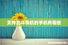 支持北斗导航的手机有哪些