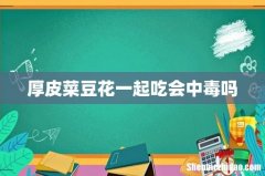 厚皮菜豆花一起吃会中毒吗