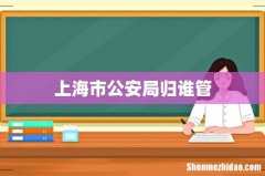 上海市公安局归谁管