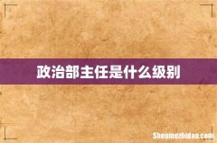 政治部主任是什么级别
