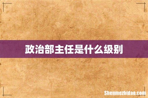 政治部主任是什么级别