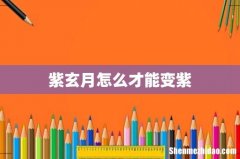 紫玄月怎么才能变紫