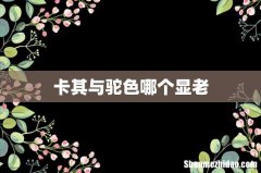 卡其与驼色哪个显老