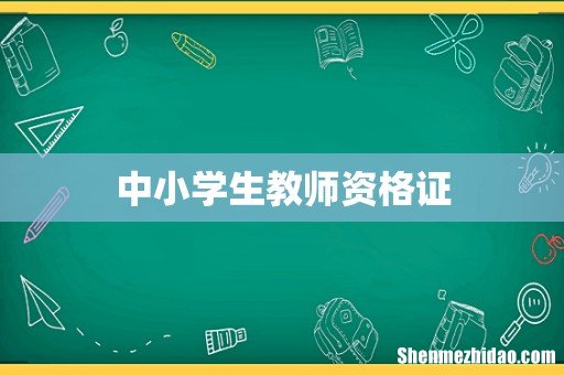 中小学生教师资格证