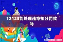 12123能处理违章扣分罚款吗
