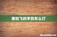 斋和飞的手势怎么打