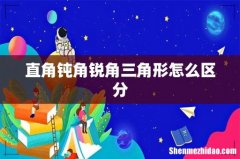 直角钝角锐角三角形怎么区分
