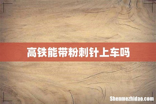 高铁能带粉刺针上车吗