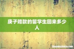 庚子赔款的留学生回来多少人