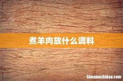 煮羊肉放什么调料