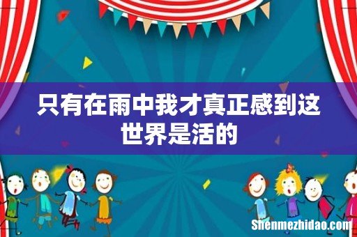 只有在雨中我才真正感到这世界是活的