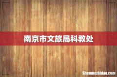 南京市文旅局科教处