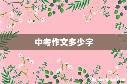 中考作文多少字